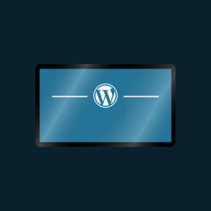tablet with WordPress logo