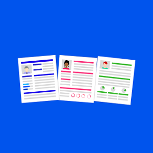 vector image of LinkedIn profiles